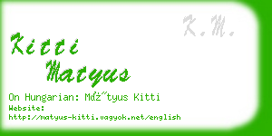 kitti matyus business card